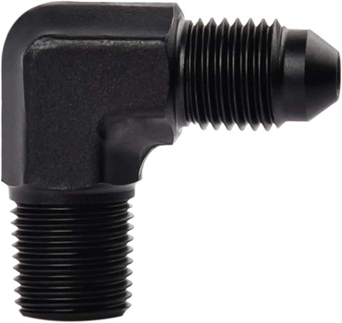 EVIL ENERGY 3AN to 1/8" NPT Male 90 degree Fitting Aluminum Balck