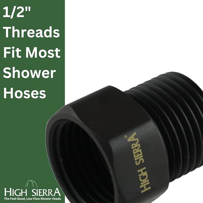 High Sierra® - Solid Metal Certified Vacuum Breaker and Backflow Preventer for Handheld Shower Heads - Polished Chrome Finish