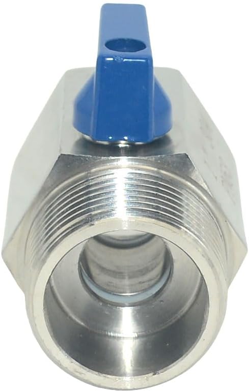 2 Pack Mini Ball Valve, Stainless Steel Female x Male NPT Thread Shut-Off Valve (1")