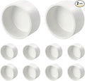 2 Pcs 3" PVC External End Cap Fitting, SCH40 Furniture Grade PVC Pipe Plug Adapter, Pipe Cover Fittings for DIY Project, Irrigation System, Plumbing Framework, Garden Structures