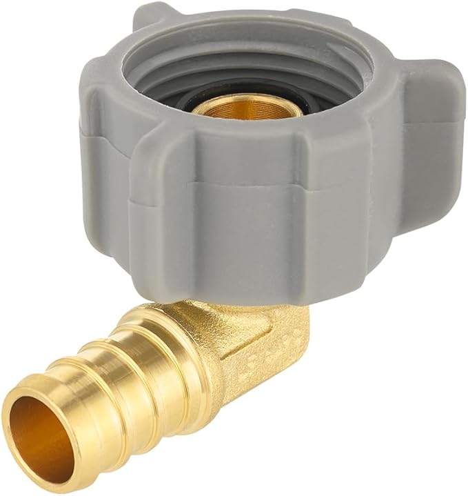 EFIELD 1/2 Inch Pex X 7/8 Inch Toilet BC(Ballcock) Swivel Straight Adapter, Brass Plumbing Fitting,(PEX1807311)