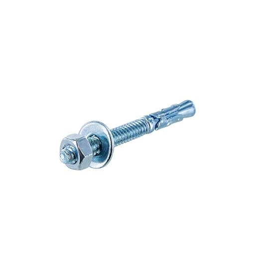 Conquest 1/4" x 2-1/4" Zinc Wedge Anchors (Box of 100) – High Performance Concrete Anchors – Rust Resistant Zinc Plating for Dry Interior Environments – Heavy Duty Fastener for Concrete