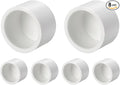 8Pcs 1 1/2" PVC External End Cap Fitting, SCH40 Furniture Grade PVC Pipe Plug Adapter, Pipe Cover Fittings for DIY Project, Irrigation System, Plumbing Framework, Garden Structures