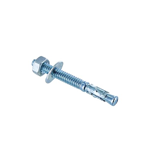 Conquest 1/4" x 2-1/4" Zinc Wedge Anchors (Box of 100) – High Performance Concrete Anchors – Rust Resistant Zinc Plating for Dry Interior Environments – Heavy Duty Fastener for Concrete