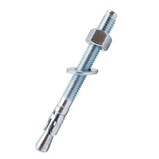 3/8" x 5" Wedge Anchor, for Cement and Concrete only, zinc-Plated Carbon Steel Screws and lag Bolts （ 100 pcs
