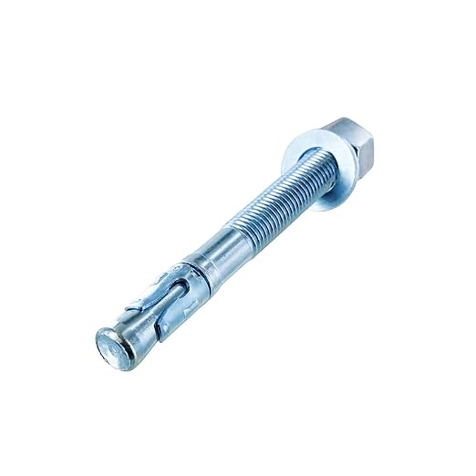 Conquest 3/4" x 7" Zinc Plated Wedge Anchors (Box of 10) – High Performance Concrete Anchors – Rust Resistant Zinc Plating for Dry Interior Environments – Heavy Duty Fastener for Concrete