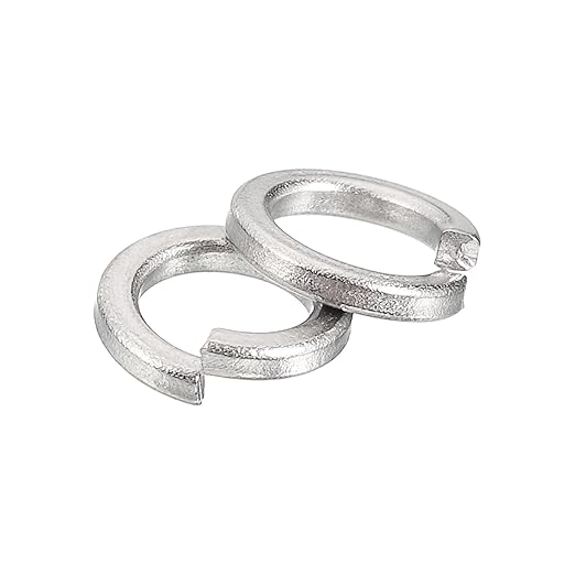 uxcell 150 Pcs Spring Lock Washer, M6 Split Lock Washer Assortment 316 Stainless Steel Lock Washers for Screws Bolts Nuts, Silver