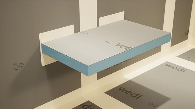 The Original Floating Shower Bench Kit­® with Wedi® Building Boards & Original Shower Bench Bracket® (12x84)-Ideal for New Constructions, Bathroom Reno's, Shower Projects, Shower Bench Kits