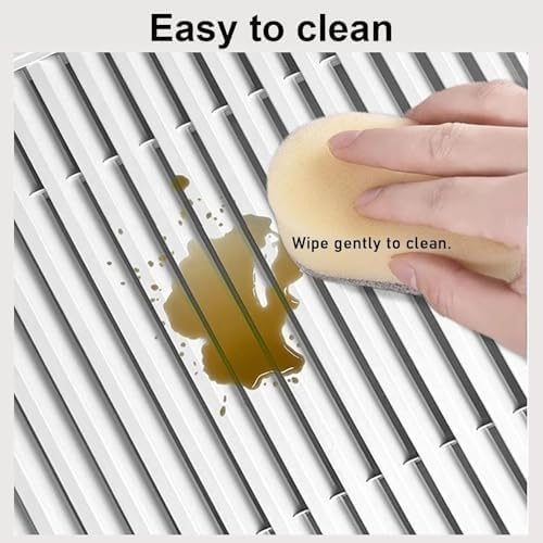 Return Air Filter Grille Duct Opening, Aluminum Air Vent Grille with Filter, Easy Install Removable Hinged Panel for Wiring, Louvered Access Panel for Drywall(14 * 48 in/350 * 1200mm)