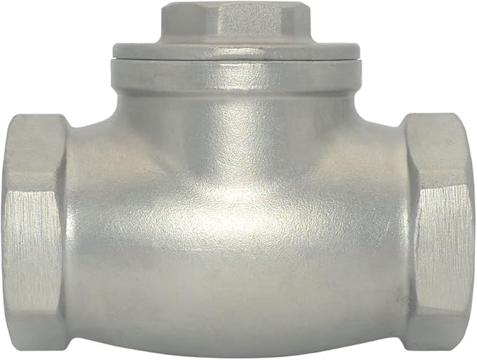 VARMHUS Stainless Steel SS316 Swing Check Valve,NPT Female x Female Thread,WOG 200 PSI PN16 CF8M (2")