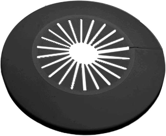 1 Piece Pipe Cover Flange Decoration Fit 1.18 to 2.17 inch Outer Diameter Pipe (30-55mm), PP Plastic Radiator Escutcheon Plate, Plumbing Cover Plates for Floor Wall Tube Decor, Black