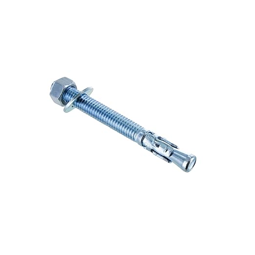 Conquest 3/8" x 3-3/4" Zinc Plated Wedge Anchors (Box of 50) – High Performance Concrete Anchors – Rust Resistant Zinc Plating for Dry Interior Environments – Heavy Duty Fastener for Concrete