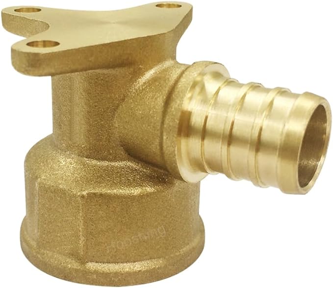 Hooshing 2PCS Drop Ear Elbow Pex Fittings 5/8" Pex x 3/4" NPT Female Adapter Brass Crimp Fittings for Pex Pipes Plumbing Jobs