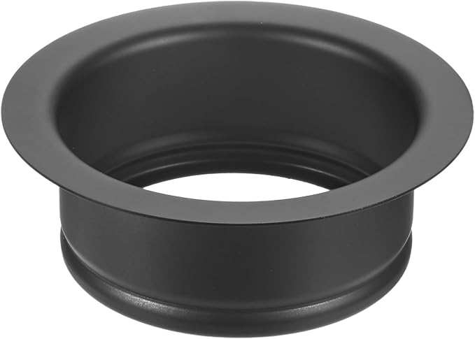 1-Pack Garbage Disposal Sink Flange, Kitchen Sink Replacement Accessories, Garbage Disposal Parts, Universal Flange Fit for 3-1/2 Inch Standard Sink Drain Hole [Black]
