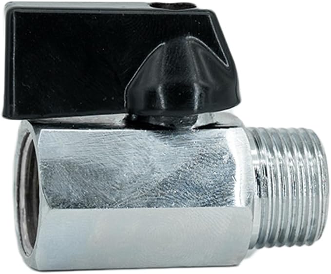 Brass Mini Ball Valve 1/2" NPT Female x Male Shut-Off Valve