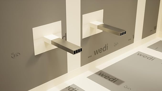 The Original Floating Shower Bench Kit­® with Wedi® Building Boards & Original Shower Bench Bracket® (14x18)-Ideal for New Constructions or Bathroom Reno'sShower Projects, Shower Bench Kits,