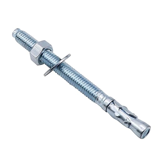 3/8" x 4-1/2" Wedge Anchor, for Cement and Concrete only, zinc-Plated Carbon Steel Screws and lag Bolts （ 10 pcs