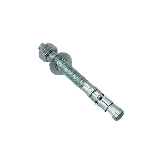 Zinc-Plated Steel Wedge Anchors, 1/2" X 4-1/2" - Heavy-Duty Mounting Bolts for Concrete - 25 Pack