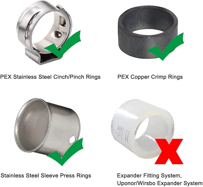 Joywayus 3/4" PEX Barb Plug End Cap Brass Crimp Fittings (Pack of 10)