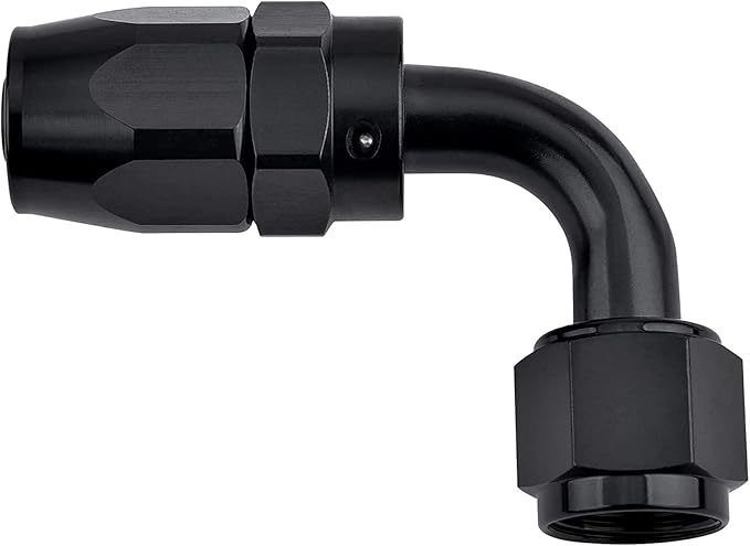EVIL ENERGY 12AN Hose End Fitting 90 Degree Swivel for CPE Braided Hose Black