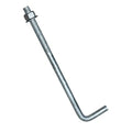 Sandbaggy 3/4" x 14" Threaded Concrete Anchor L-Bolts (Nuts & Washers Included) - Hot Dipped Galvanized - Sill Plate, Base Plate, Masonry, Wood, Cement Anchors, J Bolt (60, 3/4" x 14")