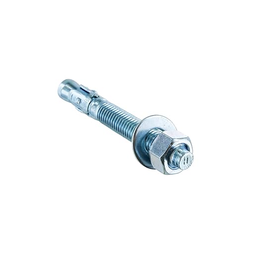 Conquest 5/8" x 5" Zinc Plated Wedge Anchors (Box of 25) – High Performance Concrete Anchors – Rust Resistant Zinc Plating for Dry Interior Environments – Heavy Duty Fastener for Concrete