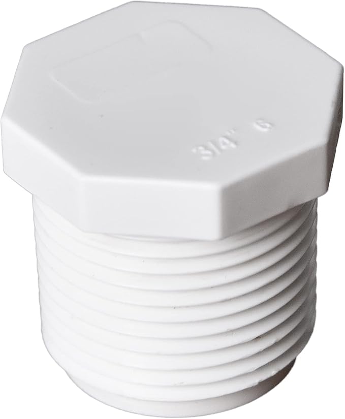 10pcs 1 Inch PVC Cleanout Plug Male Threaded Drain End Cap Couplin Adaptor for PVC Pipe Pressure Fitting Schedule 40 NPT Threads Water Pipe closing (1", 10)