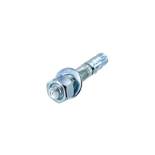 Conquest 3/4" x 4-3/4" Zinc Plated Wedge Anchors (Box of 10) – High Performance Concrete Anchors – Rust Resistant Zinc Plating for Dry Interior Environments – Heavy Duty Fastener for Concrete