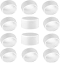 12pcs 3/4inch PVC Pipe End Cap Fitting,Schedule 40,3/4" PVC Pipe End Cap Plug Adapter for Cold Water Supply Lines,Garden Irrigation,DIY Garden Shelf,White.