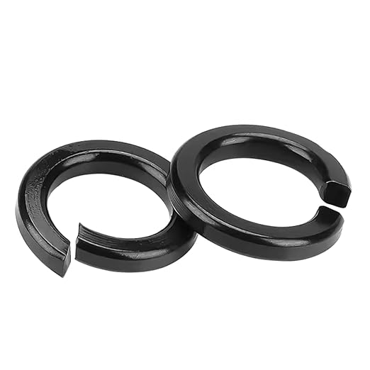 #10 Black Split Lock Washer, 18-8 (304) Stainless Steel Spring Lock Washer 100PCS
