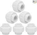6Pcs 3/4Inch Female Threaded PVC Union Coupling Pipe Fitting (F x F) 3/4'' PVC FNPT Female Union Coupling Adapter for Sprinkler Pipe, Irrigation, Plumbing, Schedule 40, EPDM O-Ring