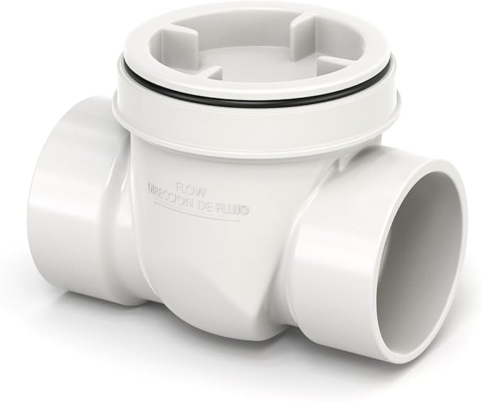 GASHER 4" PVC Backflow Preventer Valve, Sewer Check Back Flow Preventer Drain Backflow Preventer Valve for a Variety Of Drainage Systems