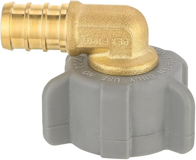 EFIELD 1/2 Inch Pex X 7/8 Inch Toilet BC(Ballcock) Swivel Straight Adapter, Brass Plumbing Fitting,(PEX1807311)
