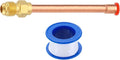 uxcell Brass Pipe Fitting, 1/4 SAE Male Thread x 1/4" OD Flare Connector with Copper Tube for HVAC System Air Conditioner Refrigeration
