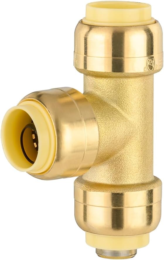 100-Pack EFIELD 1/2-Inch Tee Push-Fit Fitting to Connect Pex, Copper, CPVC with a Disconnecting Clip, UPC Certified,(PF080-100PCS)