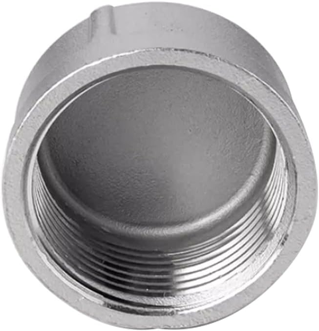 Stainless Steel 304 Cast Pipe Fitting, Round End Cap, 1/4" NPT Female (Pack of 5)