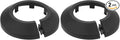 uxcell Escutcheon Plate, 2Pcs 34mm - Fit 1.31" Outer Diameter Split Pipe Flange Water Pipe Cover Collar Decoration, PP Plastic Plumbing Cover Plates (Black)