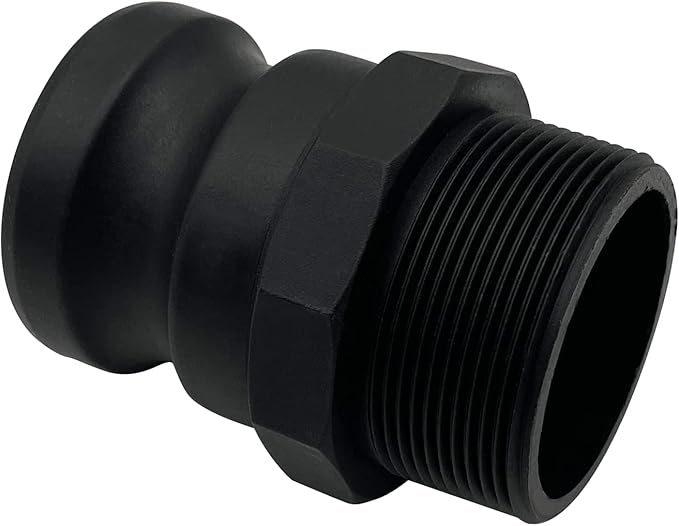 2PCS Camlock Fittings Poly NPT F-50 1/2" Type F Standard Couplings Cam lock Fittings Polypropylene Cam Groove Fitting Male Camlock with Male Threads (0.5 inch, Type F)
