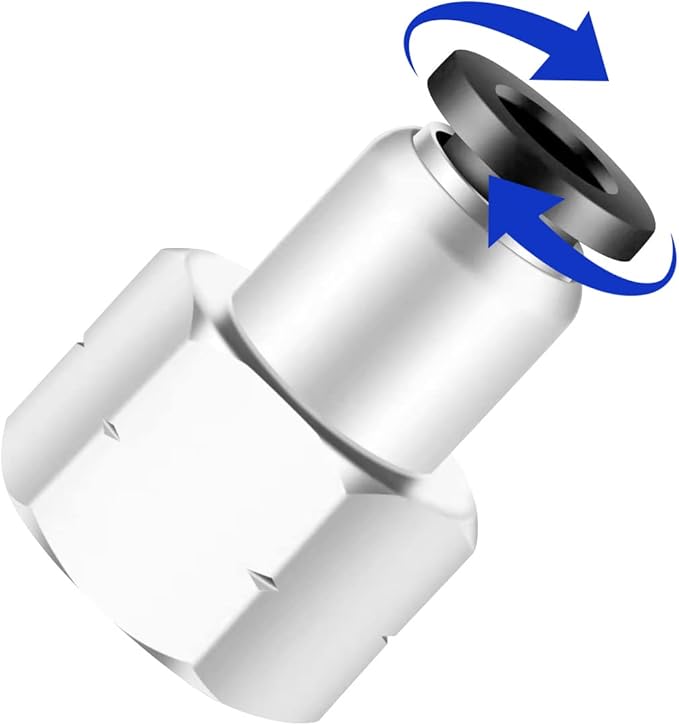 1/8 Npt Female Push To Connect Fittings,CEKER 1/4 Inch Od Tube to 1/8 inch npt female thread Air Line Quick Connect fittings Air Hose Fittings for Air Ride Air Horn Air Compressor 10Packs