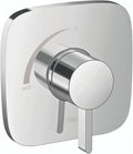 hansgrohe Ecostat E Modern Pressure Balance Shower Valve Trim in Chrome, 15718001