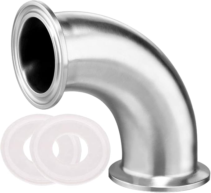 Beduan Elbow 90 Degree 2" Tube OD Stainless Steel 2" Tri Clamp Sanitary Pipe Fitting (Ferrule OD 64mm)