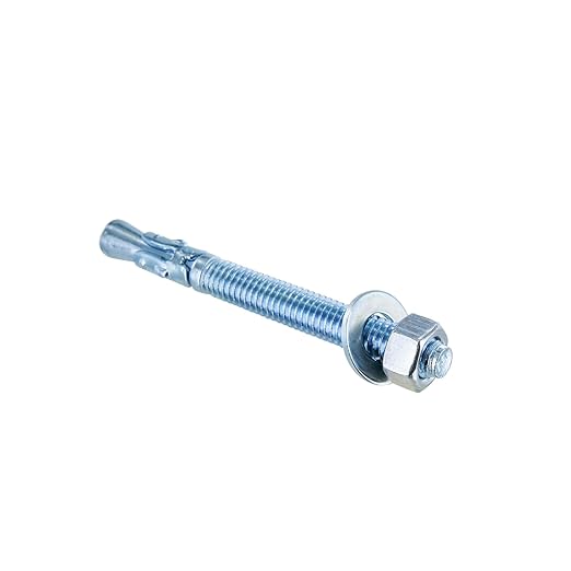 Conquest 3/8" x 3-3/4" Zinc Plated Wedge Anchors (Box of 50) – High Performance Concrete Anchors – Rust Resistant Zinc Plating for Dry Interior Environments – Heavy Duty Fastener for Concrete