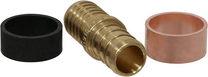 XFITTING 1/2 Inch Pex x 1/2 Inch PB (polybutylene) Slicing coupling with ring, Repair Kit, 30-2-3=5XX, 5 Pieces