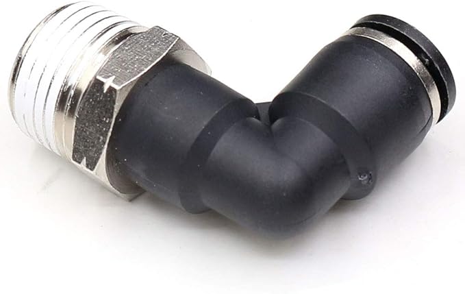 CEKER 1/2 Npt 90 Degree Quick Connect Elbow Air Tube Fittings - 3/8 inch to 1/2 npt, Push to Connect 10Packs