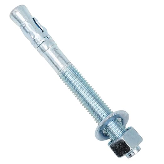 3/4" x 7" Wedge Anchor, for Cement and Concrete only, zinc-Plated Carbon Steel Screws and lag Bolts （ 4 pcs