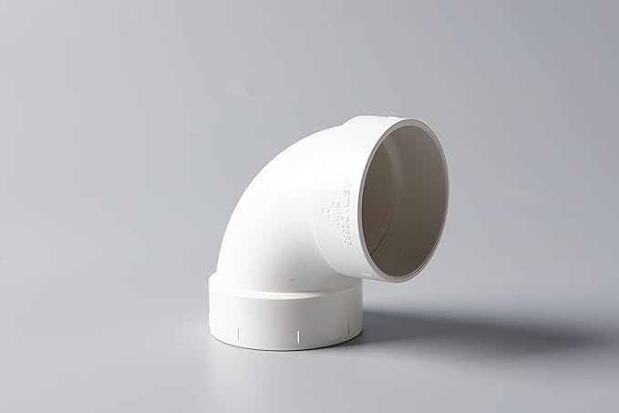 Rainbow Dream 1-1/2 Inch DWV 90 Degree PVC Pipe Elbow - 2pcs, White