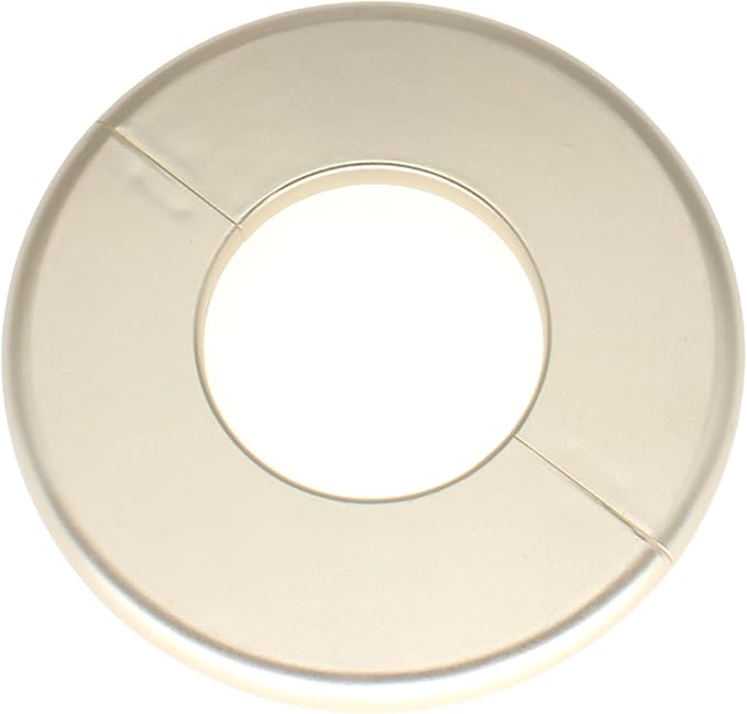 FDXGYH 2 Pcs 2.0 Inch ABS Wall Split Flange Self-Adhesive tape Round Escutcheon Plate Cover for Water Pipe Faucet Decoration Accessories [Gold]