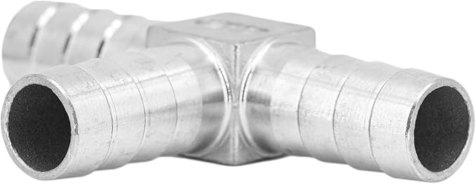 Stainless Steel 5/16" Hose Barb Tee 3 Way T Shaped Barbed Co2 Splitter Fitting