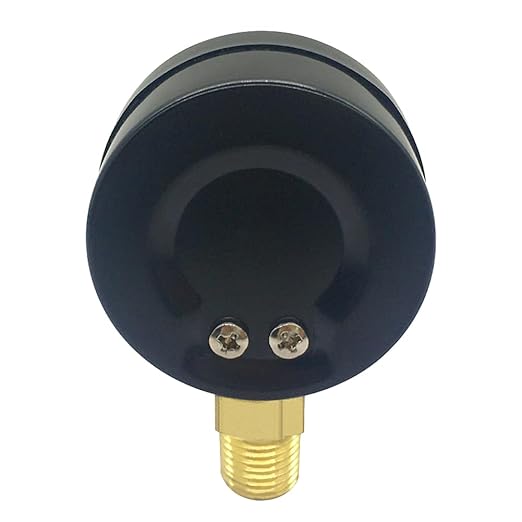 Pressure Gauge 0-300PSI 1/4" NPT Male Brass Bottom Mount 2" Dial Stainless Steel Case Include 1/2" NPT and 3/8" NPT Connector Universal Multifunctional