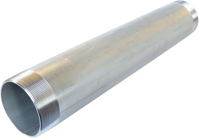 3'' x 4 ft / 48'' Schedule 80 S80 304 Stainless Steel SMLS Nipple Threaded Both Ends TBE